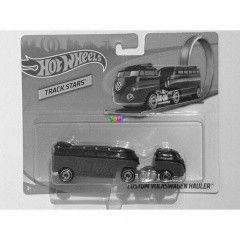 Hot Wheels Track Stars - Custom Volkswagen Hauler autszllt kamion - piros-fekete