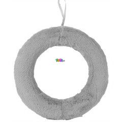 Hungarocell flkoszor plss bortssal, 30 cm, szrke