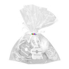 Hsvti virg mints tojs, zld-fehr, 4 cm, 8 darabos szett