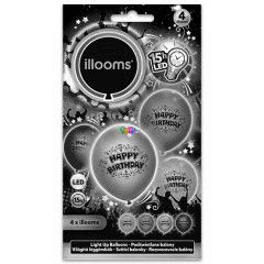 Illooms - LED-es szlinapi lufi, 4 db