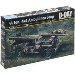 Italeri - 1/4 ton. 4x4 ambulance jeep makett, 1:35