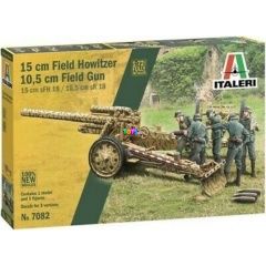 Italeri - 15 cm Field Howitzer/10,5 cm löveg makettek, 1:72