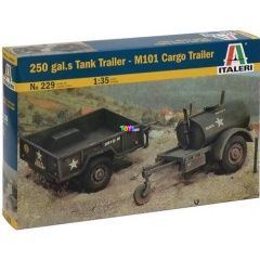 Italeri - 250 Gal.s tank trailer M101 Cargo utnfut makett, 1:35