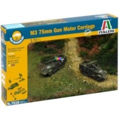Italeri - 75 mm M3 flhernytalpas pnclozott szllt jrm makett, 1:72