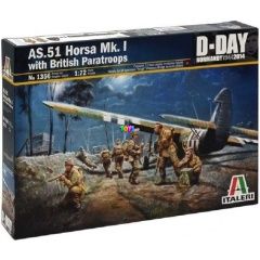 Italeri - AS.51 Horsa Mk.I/II & British Paratr. replgp makett, 1:72