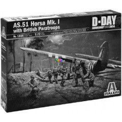 Italeri - AS.51 Horsa Mk.I/II & British Paratr. replgp makett, 1:72