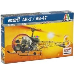 Italeri - Bell AH-1/AB-47 helikopter makett, 1:72