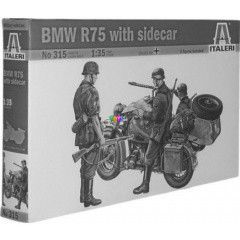 Italeri - BMW R75 Oldalkocsis motorkerkpr makett, 1:35