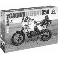 Italeri - Cagiva Elephant 850 (Paris-Dakar 1987) motorkerkpr makett, 1:9