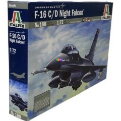 Italeri - F-16C/D Night Falcon repülőgép makett, 1:72