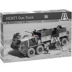 Italeri - Hemitt Gun Truck teheraut makett ragasztval, 1:35
