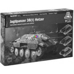 Italeri - Jagdpanzer 38(t) Hetz tank makett ragasztval, 1:56