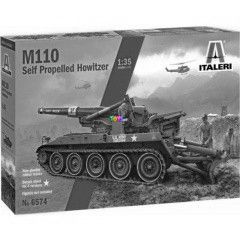 Italeri - M110 Self Propelled Howitzer njr Tarack makett, 1:35
