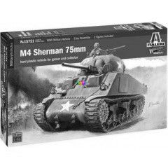 Italeri - M4 SHERMAN 75mm tank makett, 1:35