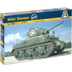 Italeri - M4A1 Sherman harckocsi makett, 1:72