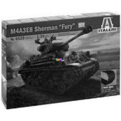Italeri - M4A3E8 Sherman Fury harckocsi makett, 1:35