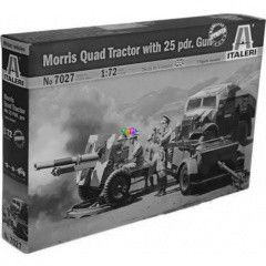 Italeri - Morris quad traktor katonai jrm makett ragasztval, 1:72