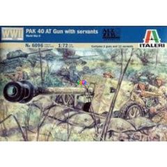 Italeri - PAK40 AT páncéltörő löveg katonákkal, 1:72