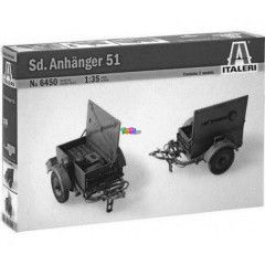 Italeri - Sd. Anhanger 51 Lszerszllt ptkocsi makett, 1:35