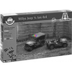 Italeri - Willys Jeep 1/4 Ton 4 katonai jrm makettek, 1:72