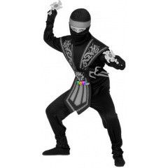 Kk harcos Ninja jelmez fegyverekkel - 140 cm