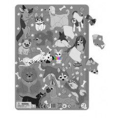 Keretes puzzle - Kutyk, 53 db
