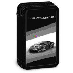 Ktszintes tolltart - Lamborghini, fekete