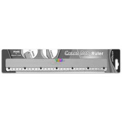 Keyroad alumnium s manyag vonalz - 30 cm, fis sznekben