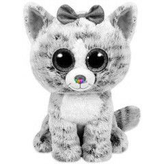 Kiki macska plssfigura - 24 cm, szrke