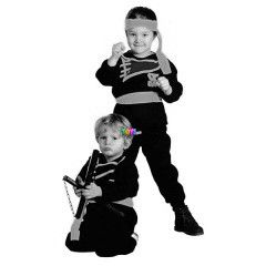 Kis srga ninja jelmez, 110 cm-es mret