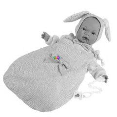 Llorens - Joelle sr baba plyban, nyuszis sapkban, 38 cm