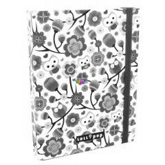 Lollipop baglyos A5-s irattart mappa - fehr-piros