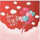 Love is in the air szvecsks szalvta csomag, 33 x 33 cm - 20 db