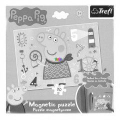 Mágneses puzzle - Peppa malac, 30 db