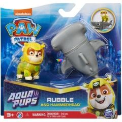 Mancs őrjárat - Aqua Pups hősök játékszett - Rubble és pörölycápa