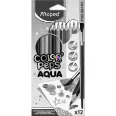 MAPED - Color Peps Aqua akvarell sznes ceruza kszlet ecsettel - hromszglet, 12 db