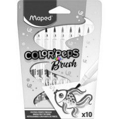 MAPED - Color Peps Brush kimoshat ecsetvg filctollkszlet, 10 db