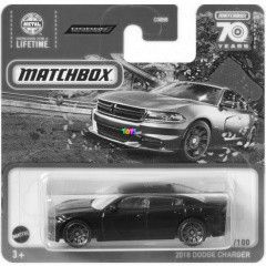 Matchbox - 2018 Dodge Charger kisaut, fekete
