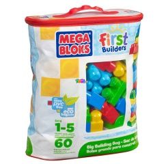 Mega Bloks - 60 db fiús építőkocka, táskában