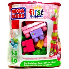 Mega Bloks - 80 db lányos építőkocka, táskában
