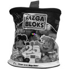 Mega Bloks - ptkockk - 25 db piros tskban