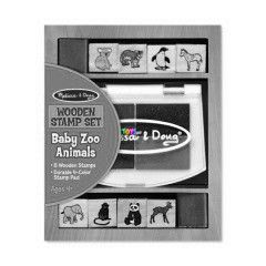 Melissa and Doug - Fa nyomda kszlet, llatkert