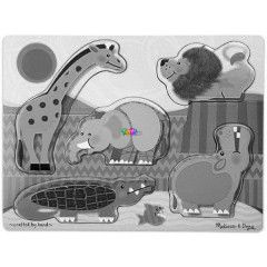 Melissa and Doug - Fa tapints puzzle, llatkert