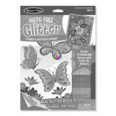 Melissa and Doug - Glitter kpkszt, pillangk s virgok