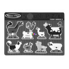 Melissa and Doug - Hangos puzzle - A farm llatai