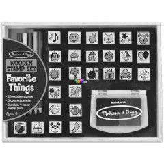 Melissa and Doug - Nagy mret fa nyomda kszlet ceruzkkal - kedvencek