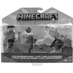 Minecraft - Alap figura kiegsztvel - Steve s pnclozott l figura