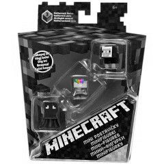 Minecraft - Alvilgk mini figura szett - 3 db, fekete, barna, kk