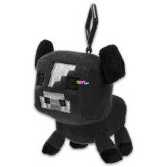 Minecraft - Bika kulcstart plssfigura, piros, 9 cm