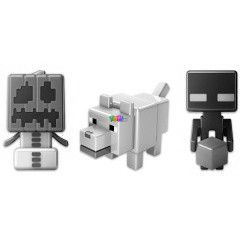 Minecraft minifigurk - Enderman, Snow Golem, Wolf
